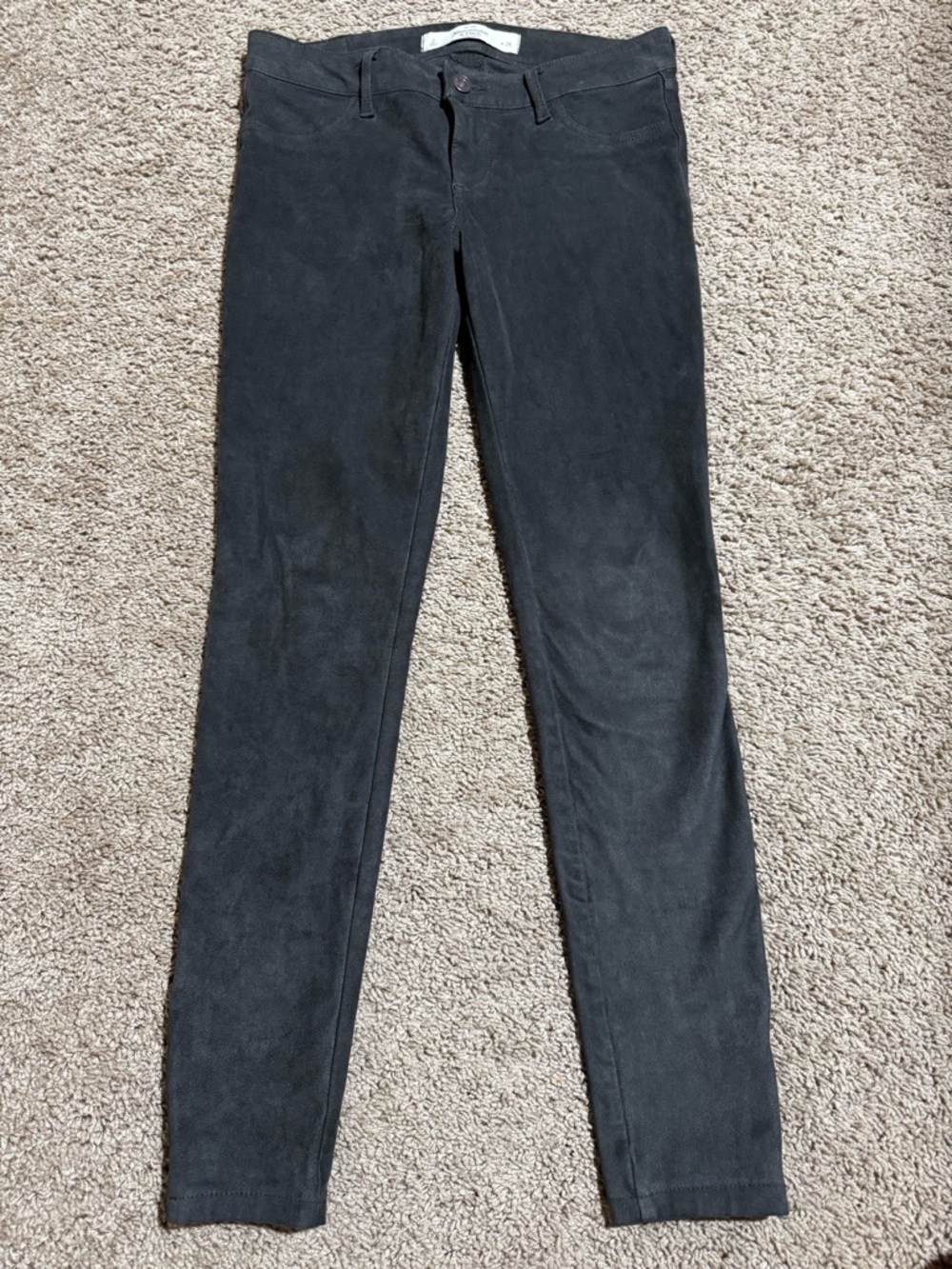 Abercrombie & Fitch Faux Suede Ankle Zipper Skinny Pants 26/2